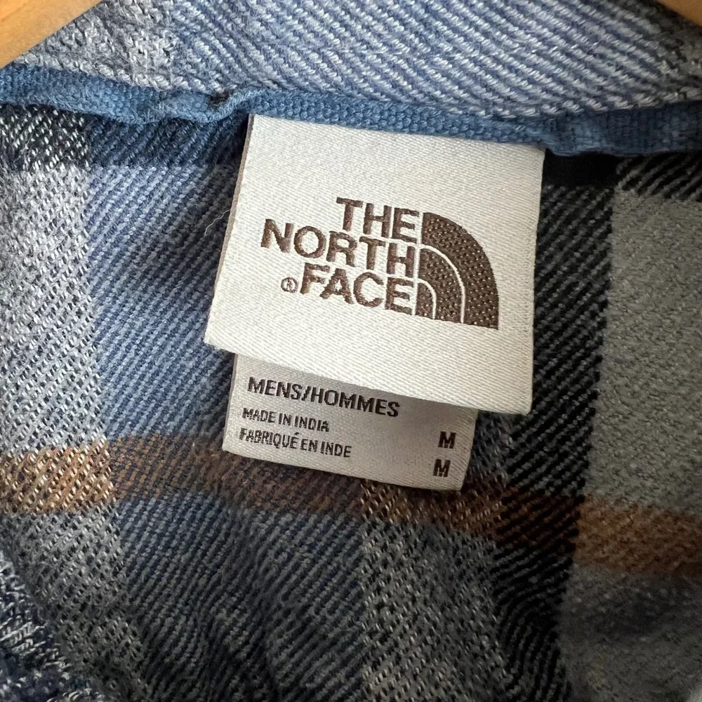 The North Face Flannel Shirt Bundle (2)‎ Mens Size M Blue Maroon Plaid Cotton